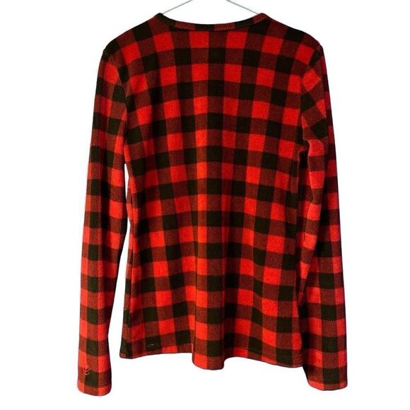 Cuddl Duds black & red plaid fleece wear with stretch medium - Picture 2 of 3